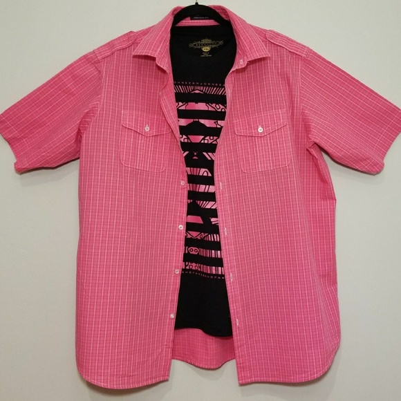 Sean John Other - 🔥Sean John Hot Pink Plaid Shirt🔥